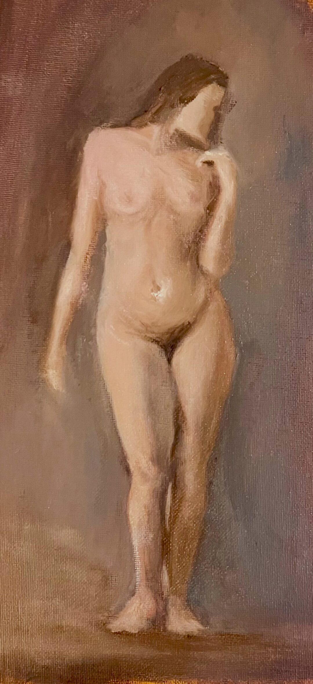 Figure in oils, Carole