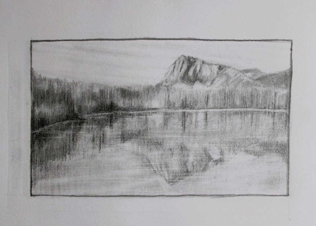Lakeside Idyll Drawing